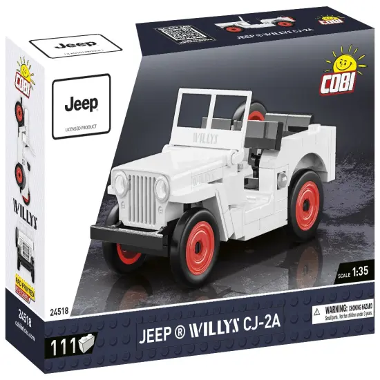 COBI JEEP Willys CJ-2A (White) {1}