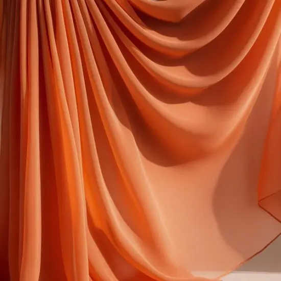 1 Yard Ethereal Chiffon Fabric for Backdrops, Fashion & Decor 58/60" Width Orange {1}