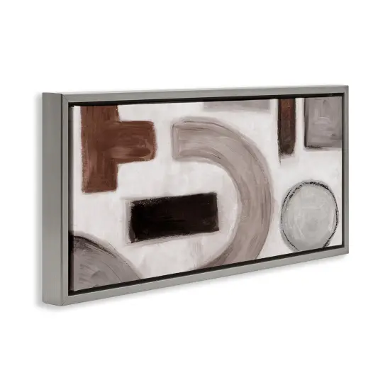 Stupell Industries Boho Geometric Shapes Floater Framed Canvas Wall Art Design by Emma Peal {3}