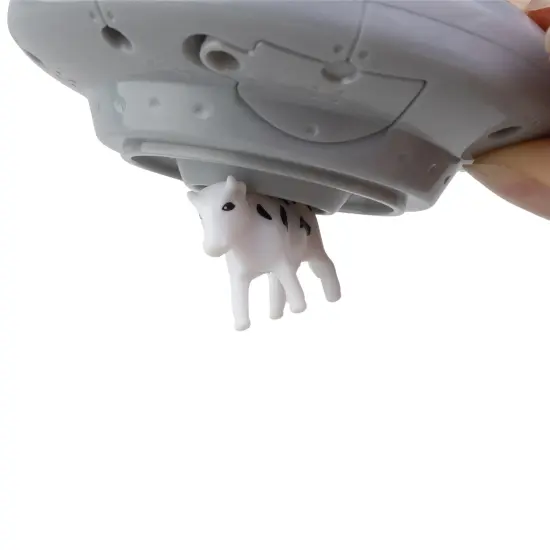 Space Adventure: Beam It Up Alien - Lights & Sounds UFO Cow Abduction Toy, Magnetic Force Cattle Lifting Action, Green Alien Figure, Sci-Fi, Kids 3+ {5}