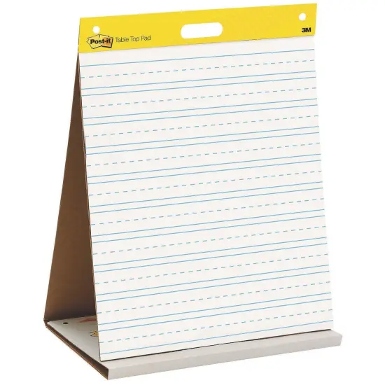 Post-It&reg; Tabletop Easel Pad with Primary Lines, 20" x 23" {3}