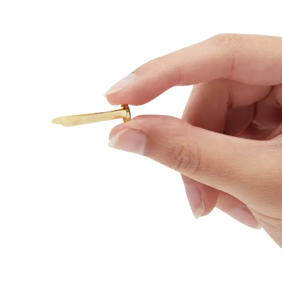 500 Pieces Mini Metal Brads for Crafts, Split Pin Brass Paper Fasteners for Scrapbooking, Handmade Cards, DIY Projects, 5 Assorted Sizes (0.37-Inch to 1-Inch Brads) Gold {5}