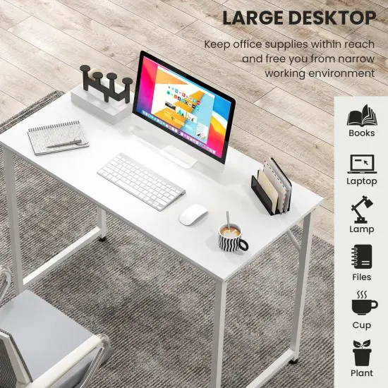 Costway Computer Desk Writing Workstation Study Laptop Table Home Office {5}