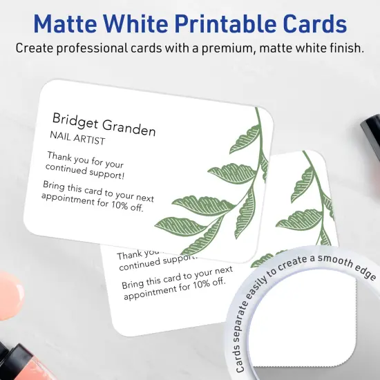 Avery Matte White Postcards, 4" x 6" Rectangle Rounded Corners {2}