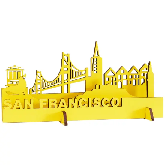 Little & Wood: Woodlet: Medium - San Francisco - 3D Wooden Kit-Set, City Puzzle, Easy Assembly, Pop Build Fun, 100% Sustainably Sourced Wood, Ages 6+ {1}