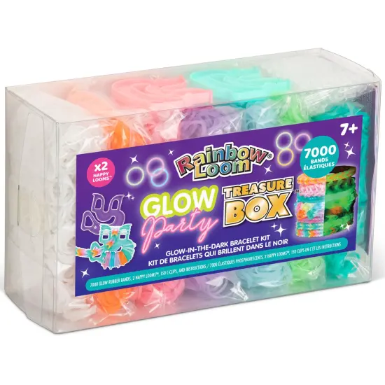 Rainbow Loom: Treasure Box - Glow-in-The-Dark Edition - DIY Bands Jewelry Kit, 7000 Glow Rubber Bands, 2 Happy Looms, Crafting Activity, Kids Ages 7+ {6}