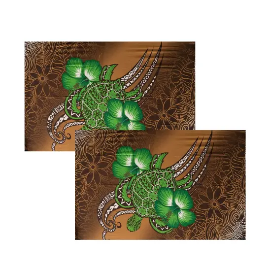 Hibiscus Turtle Tribal Assortment Polyester Sarong 72" L x 45" W Green {4}