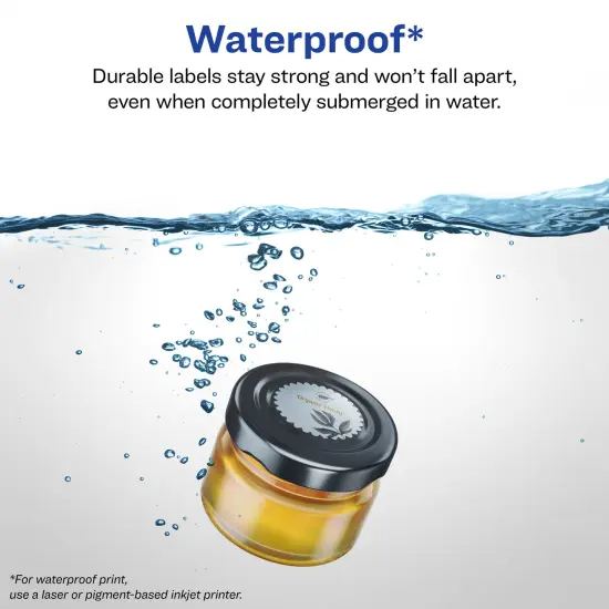 Avery Durable Waterproof Starburst Labels with Sure Feed, 1" {2}