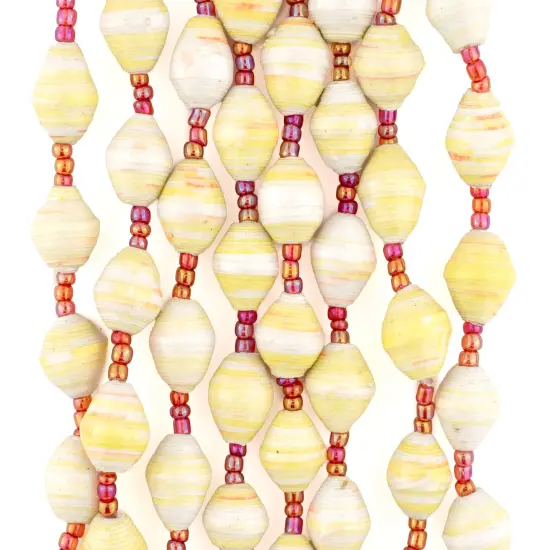 The Bead Chest Recycled Paper Bead Necklace from Uganda - Fair Trade African Jewelry (Cherry Cheesecake) {4}