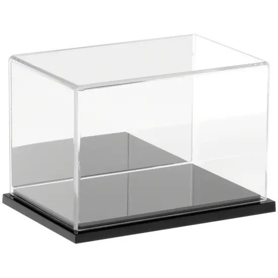 Plymor Clear Acrylic Display Case, 6" x 4" x 4" Black (Mirrored) {1}
