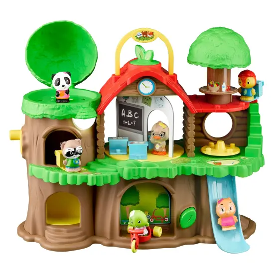 Timber Tots: The Klorofil's Schoolhouse - 13pc Nature Toy Playset, 3 Animal Figurines & Accessories, Rotate-Snap-Crank Features, Kids & Toddlers 18Mo+ {7}