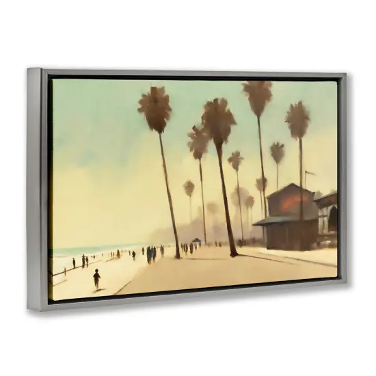 Stupell Industries Tropical Promenade Landscape Floater Framed Canvas Wall Art Design by Noah Bay {3}