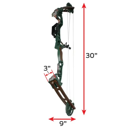 RealTree: Toy Compound Bow Set - 30" - Green-Brown-Camo - 3ct Suction-Tipped Arrows, Target, Ergonomic Grip, Shoots Up to 40ft, Archery, Kids Ages 8+ {5}
