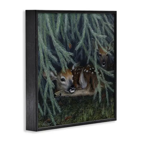 Stupell Industries Deer Under Forest Tree Framed Giclee Wall Art Design by Valerie Rogers {3}