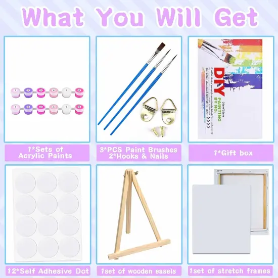 Paint by Numbers kit for Adults/Beginner Framed - Small Easy Acrylic Paint by Number Kits on Advanced Canvas 12x16 in, Retro Funny Drinks Paint Crafts for Home Decor with Framed {4}