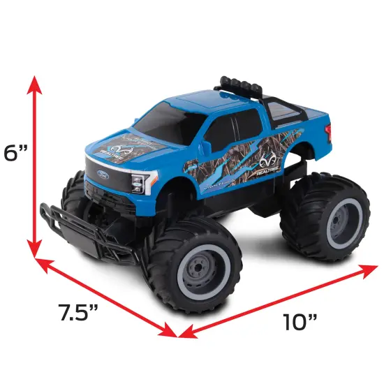 RealTree: RTR RC - Ford F-150 Lightning - Blue - 2.4 Ghz High Performance for Donuts & Wheelies, Turbo Boost, Ready-To-Run Radio Controlled Vehicle {4}