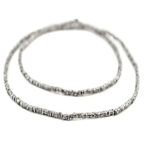 The Bead Chest Faceted Silver Triangle Heishi Beads (2.5mm) {3}