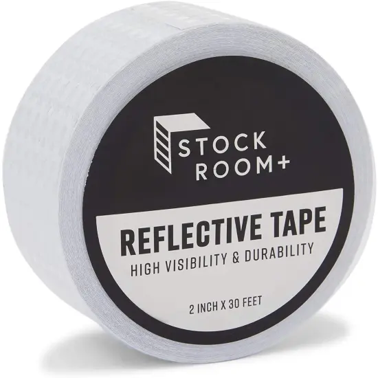 Reflective Tape - White Outdoor Reflector Safety Roll for Trailers, Warning, Signs, Stairs, Bikes (2 In x 30 FT) {1}