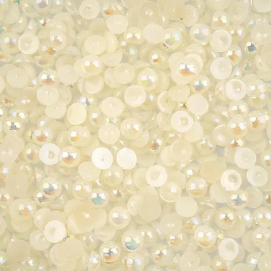 Crystal Lane DIY SS20(5mm) Plastic Pearl Flatback Rhinestones, 575pcs White AB {1}