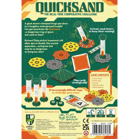 Quicksand - Real Time Cooperative Board Game, Time Management, Deactivate Traps To Keep The Sand Timer Going {3}