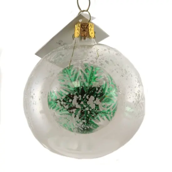 Golden Bell Collection 3.5 Inch Clear Ball With Cardinal Christmas Tree Ornament , Christmas Decor Christmas Ornament {2}