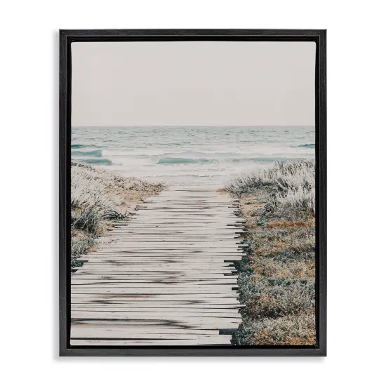 Stupell Industries Rugged Beach Path Floater Framed Canvas Wall Art Design by LSR Design Studio {1}