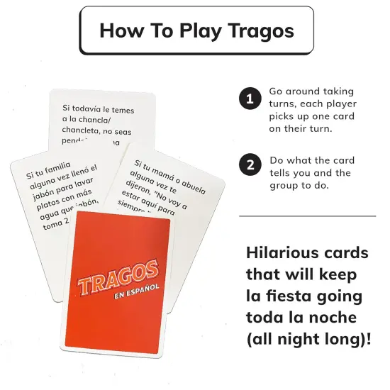 Tragos en Espanol - Adult 18+ Party Game For Latinos, Relatable Hilarious Cultural Spanish Card Game - Juegos De Mesa para Adultos Original en Espa&ntilde;ol {5}