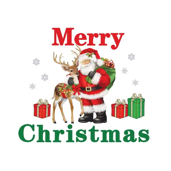 Collections Etc Merry Christmas Santa and Reindeer Garage Door Magnet {2}