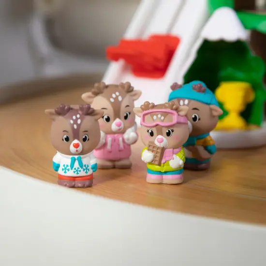 Timber Tots: Gla Gla Reindeer Family - 4 Character Set, Toy Figurines, 1.75-2" Animal Miniatures w/ Unique Details, Nature Playset, Kids-Toddler 18Mo+ {4}
