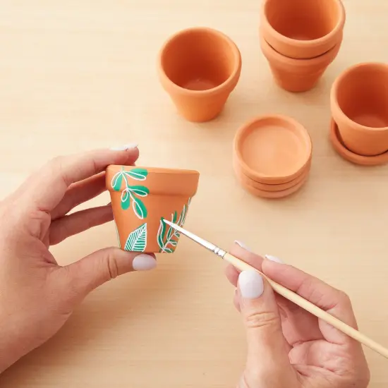 16-Pack Small Terracotta Pots with Saucers and Drainage Hole, 2.2 x 2.2 x 1.9 Inches Paintable Pottery for Succulents, Plants, Flowers, Cactus, Garden Nursery, and Wedding Decor {2}