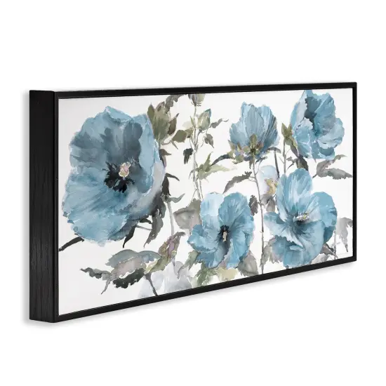 Stupell Industries Blue Poppies on White Framed Giclee Wall Art Design by Theresa Heidel {3}