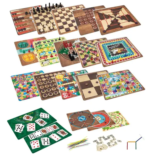Ambassador Games: 365 Games - Traditional Strategy Board & Card Games, Tin Storage Container, Game for Each Day Of Year, Family, Ages 6+, 1-8 Players {4}