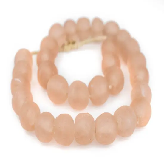 Jumbo Recycled Glass Beads, 21&ndash;25mm &ndash; African Sea Glass for Wall Hangings, Coffee Table Decor, Shelf Styling, and Home Accents &ndash; (Pink) &ndash; The Bead Chest {3}