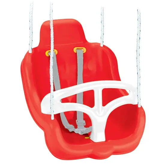 Dolu: Smart Swing - Red & White - Harness & Control Arm, Multiple Configurations, Indoor & Outdoor, Safety Lock, 120lb Max Cap, Toddlers & Kids Age 1+ {1}