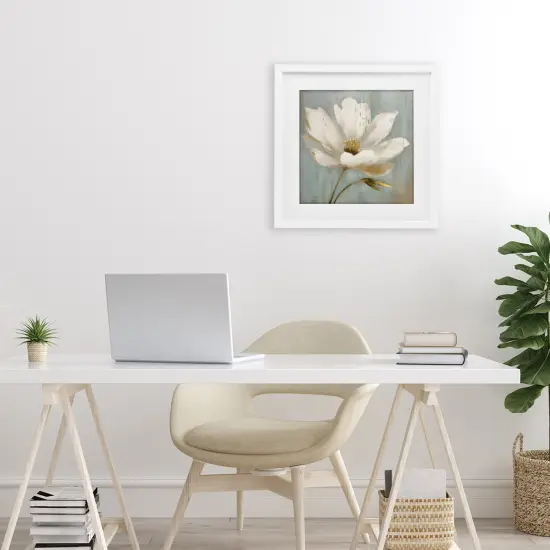 Stupell Industries Gold Brushed Flower Framed Print Under Glass, design by LSR Creative Studio {2}