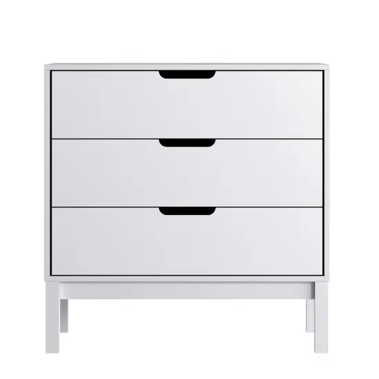 Emma and Oliver Samuel Kids Triple-Drawer Dresser with Solid Wood Frame, Chest of Drawers for Kids Bedroom Gray {11}