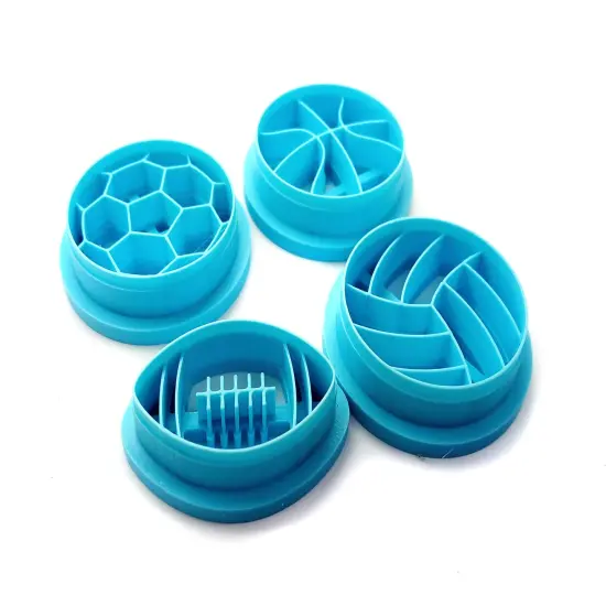 Sports Balls Clay Cutters, 4 pc, Basketball Volleyball Football & Soccer Ball, Adorabilities {2}