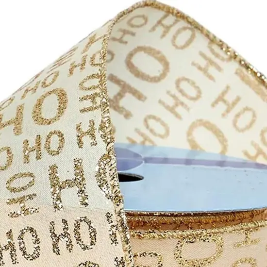 Whimsical Snowflake Ribbon 2 1/2" x 10 yd 1 / ROLL Gold Glitter {6}