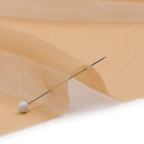 1 Yard Silk Chiffon Fabric 44" Wide Croissant Gold for Scarves & Overlays {2}