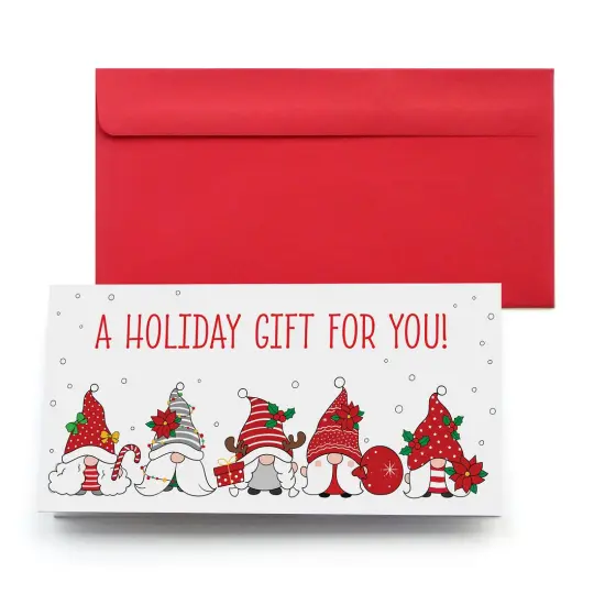 Great Papers! Gnome Holiday Gift /Money Card Holders with Envelopes, 6.5" x 11", 12 Count {1}