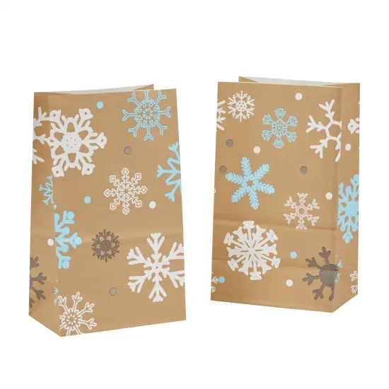 36 Pack Bulk Snowflakes Christmas Gift Bags, 5.15 x 3.2 x 8.5 Inch Christmas Goody Bags for Kids, Holiday Party Favor for Gifts, Treats, and Snacks {5}