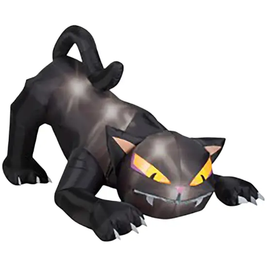 Animated Black Cat Yard Inflatable &ndash; 72&Prime; with Swiveling Head {1}