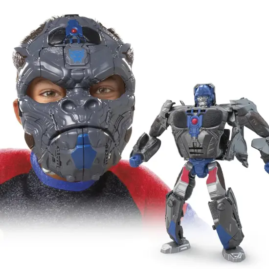 Transformers Rise of the Beasts Movie Optimus Primal, 2-in-1 Converting Roleplay Mask Action Figure Toy, 6+ Years, 9-inch {6}
