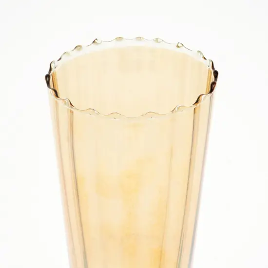 Decorative Glass Vase In Gold Color {5}
