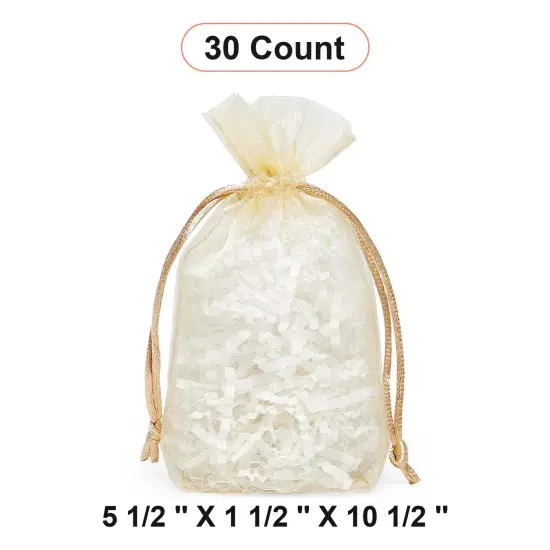 Flat Bottom Organza Bags 5 1/2 '' X 1 1/2 '' X 10 1/2 '' for Elegant Packaging Toffee {1}