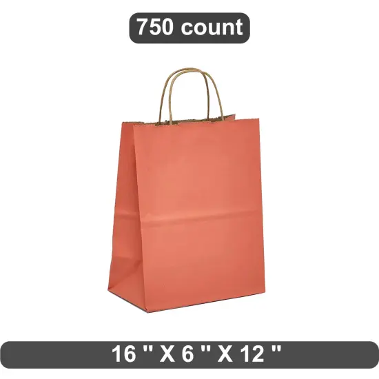 Convenient Tinted Kraft Paper Bag 16" x 6" x 12" {1}