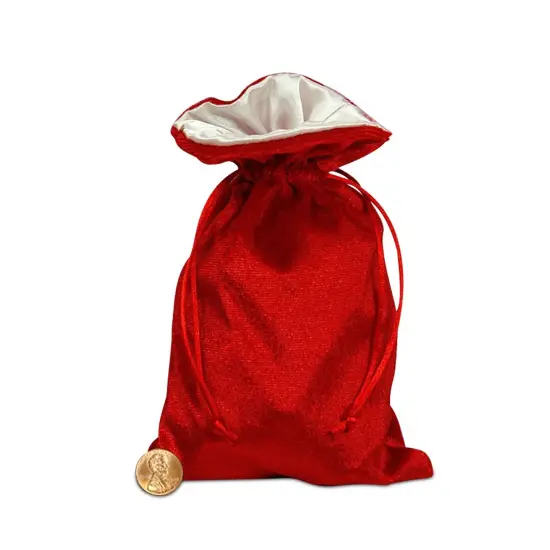 Red/White Velvet Bags with Satin Interior 5'' X 8'' {2}
