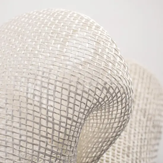 10" Poly Burlap Mesh Ribbon: White {2}