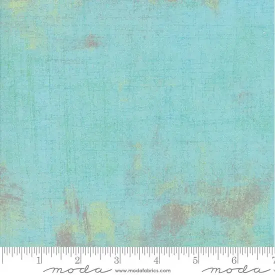 Green Aqua Grunge Basics Charmed 44"/45" Per Yard {1}