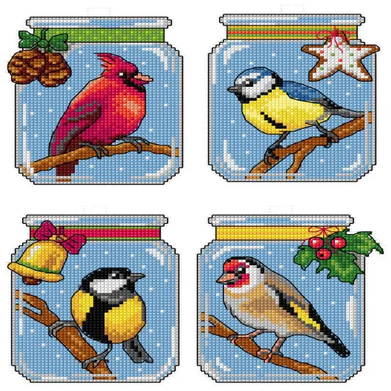 Counted Cross-Stitch Kit Birds 8709 {1}